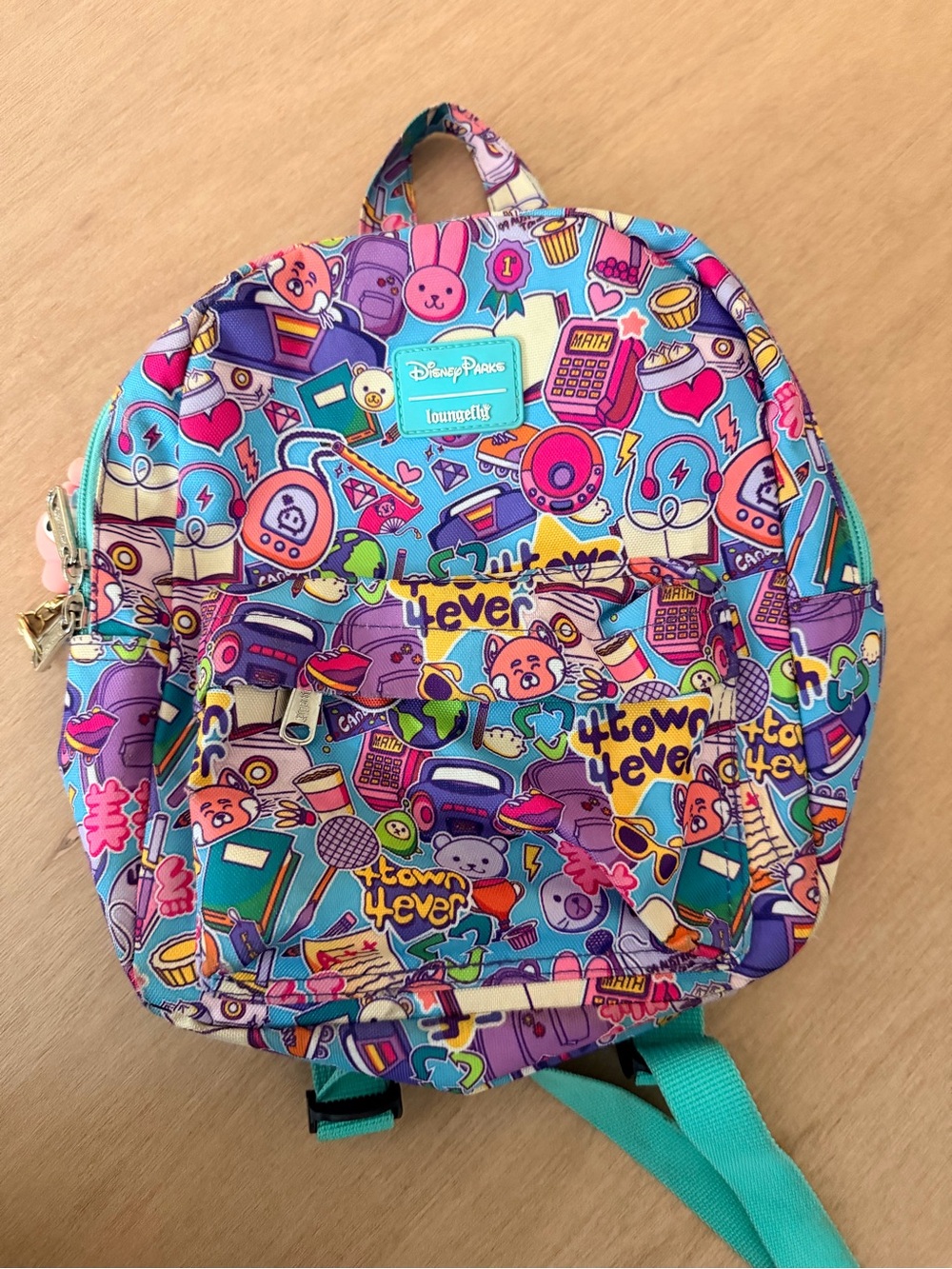 Disney Parks Loungefly 4*Town 4Ever Turning Red Mini Backpack EUC